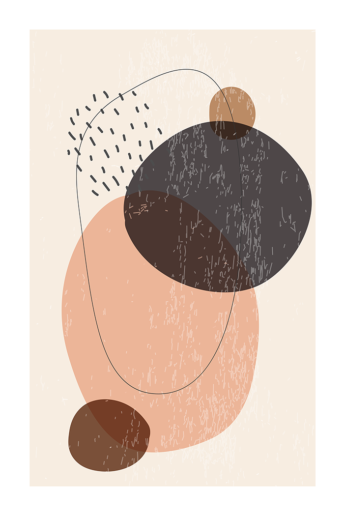 Neutral Abstract Shape Art Print
