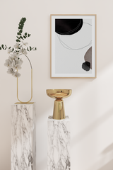 Black and White Abstract Shape Poster