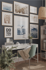 Abstract Golden Blue Poster