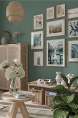 Abstract Golden Cyan Poster
