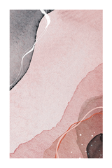 Brown Pink Abstract Watercolor Poster