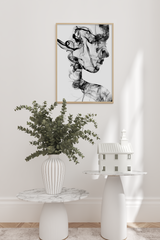 Girl Portrait Double Exposure Poster