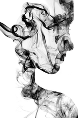 Girl Portrait Double Exposure Poster