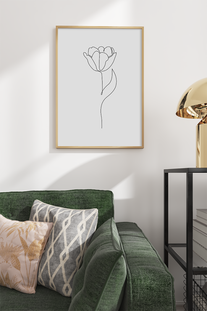 Flower One Line Art No.2