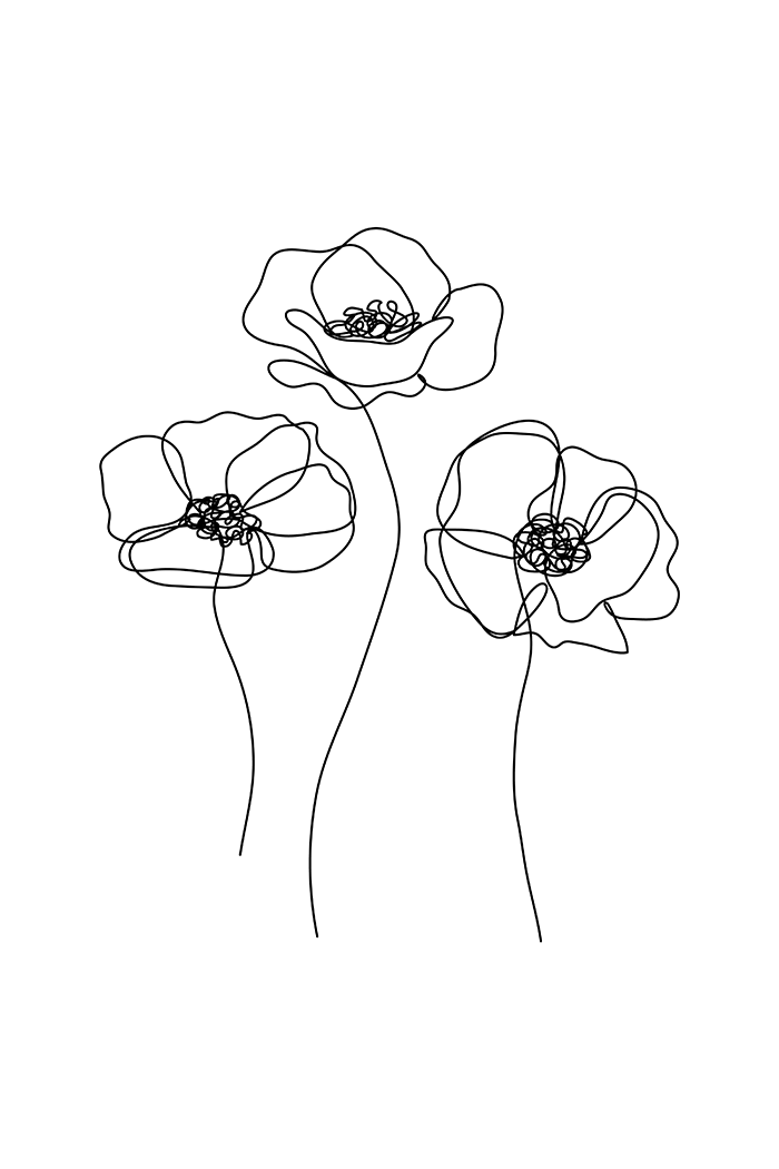 Lucky Clovers Line Art