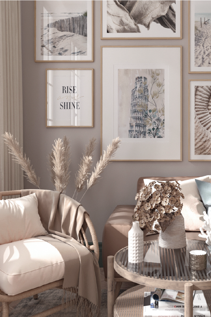 Beige Beach Print