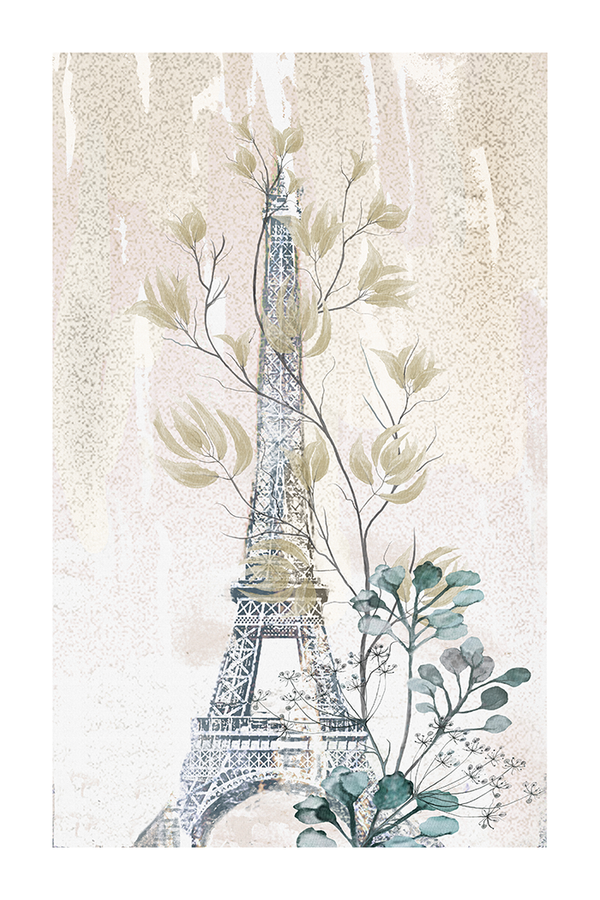 Paris Eiffel Tower Painting Poster
