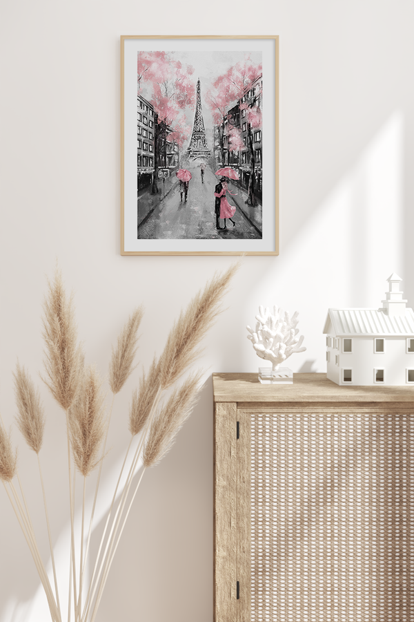 Romantic Paris Painting Poster