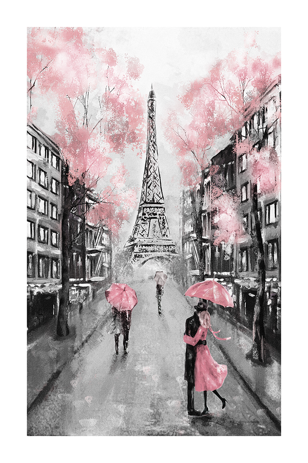 Romantic Paris Painting Poster