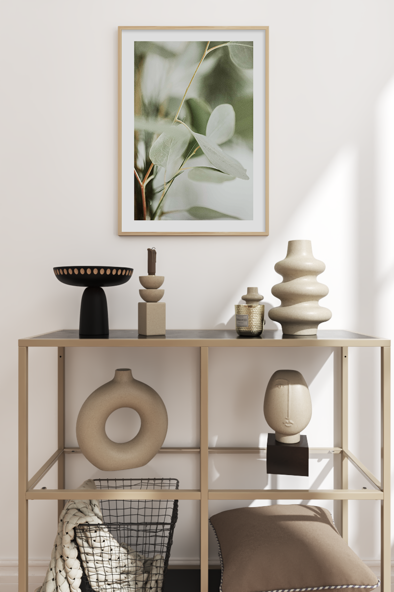 Sage Green Leaf Close Up Poster
