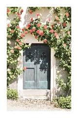 Pastel Floral Door Poster
