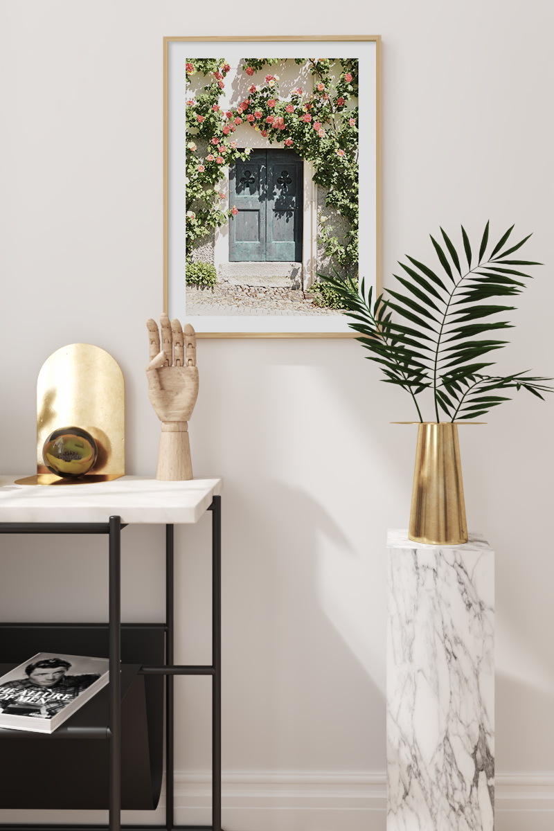 Pastel Floral Door Poster
