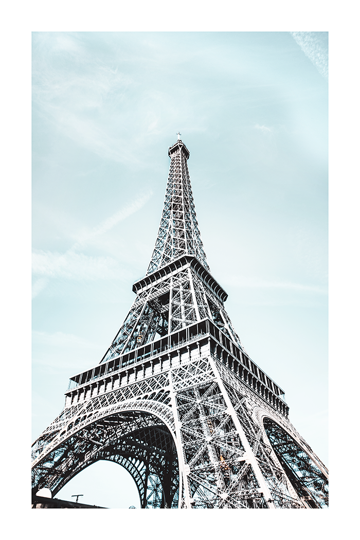 Blue Eiffel Tower Poster