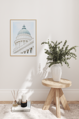 Beige Blue Architecture Poster