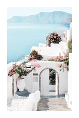Seaside Santorini Poster