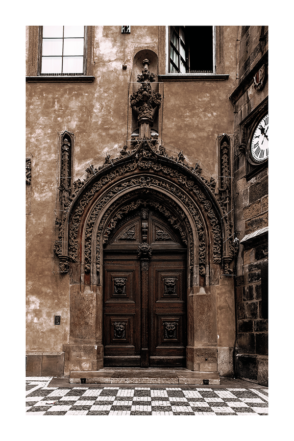 Dark Brown Door Poster