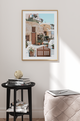 Santorini House Poster