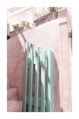 Turquoise Door Poster