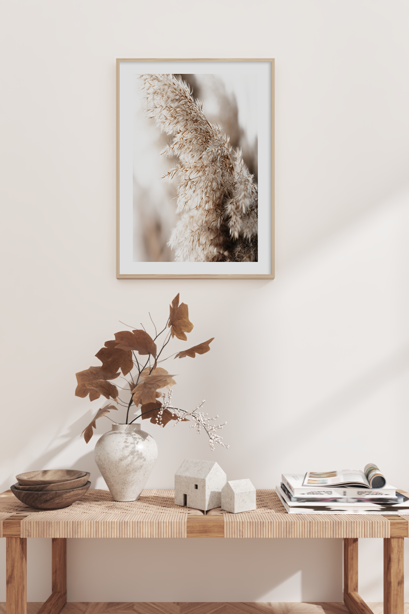 Pampas Close Up Photo Poster