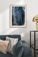 Abstract Golden Blue Poster No.2