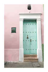 Mint Green Door Poster