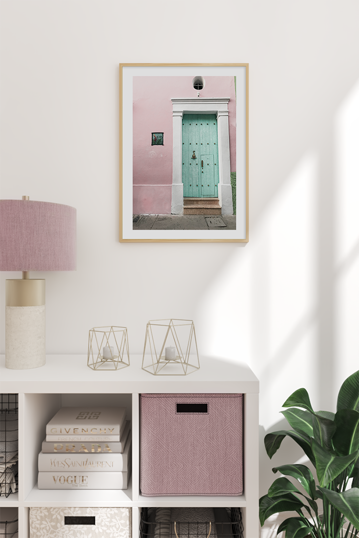 Mint Green Door Poster