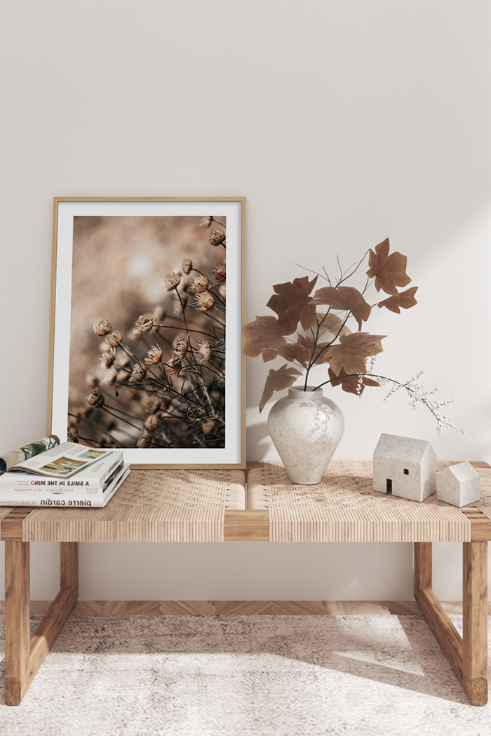 Brown Dried Flower Poster