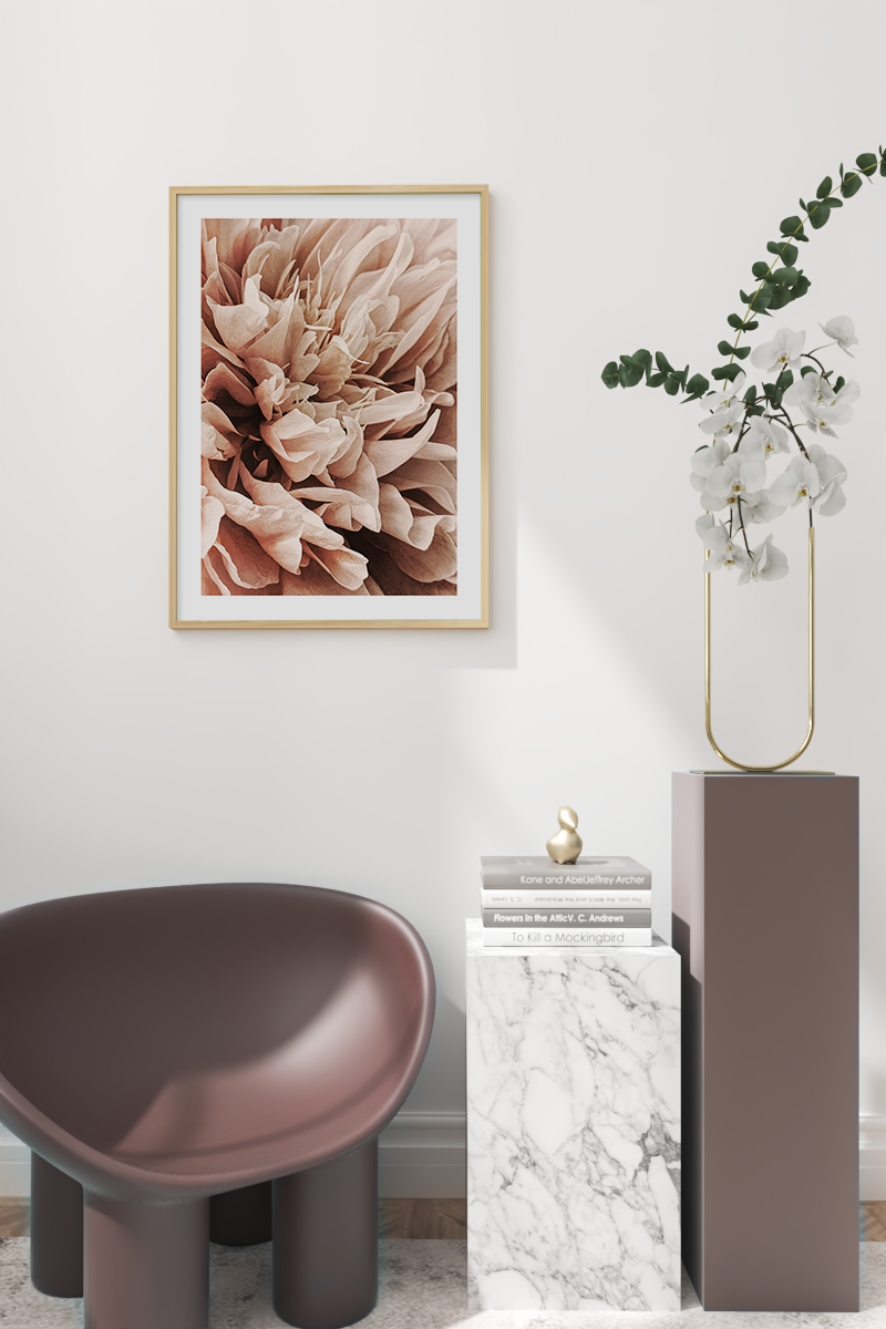Brown Flower Close Up Poster