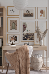 Hot Air Balloons Above Hill Poster