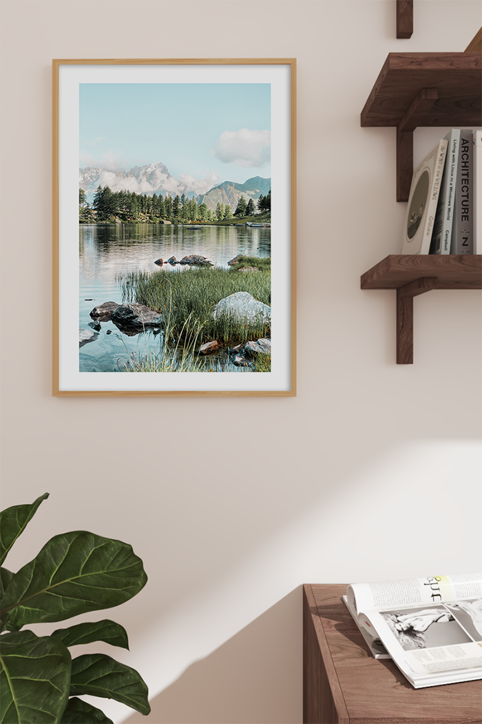 Spring River Landscape Poster