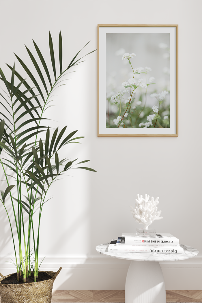 Small White Flower Poster