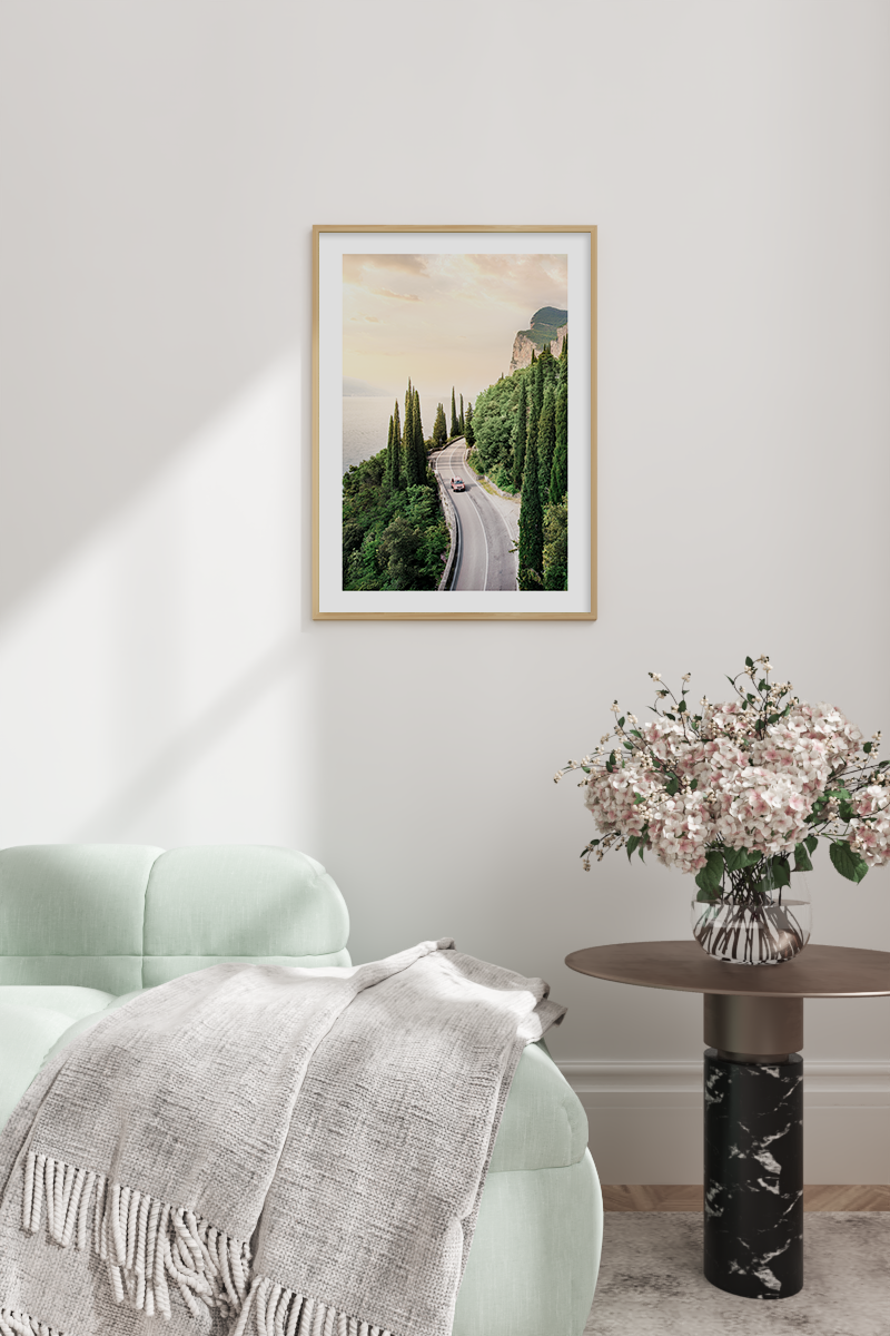 Summer Seaside Road Photo Poster