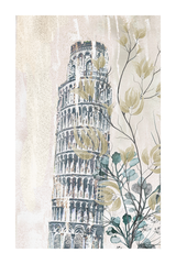 Tower of Pisa Drawing Poster