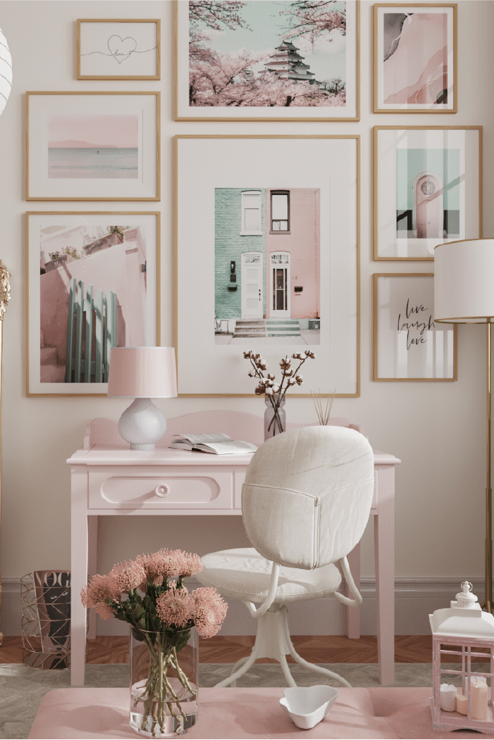 Unique Pink Arch Door Poster