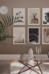 Black Watercolor Flower Poster