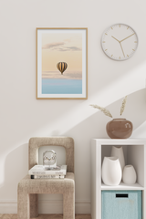Floating Hot Air Balloon Poster