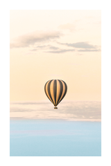 Floating Hot Air Balloon Poster