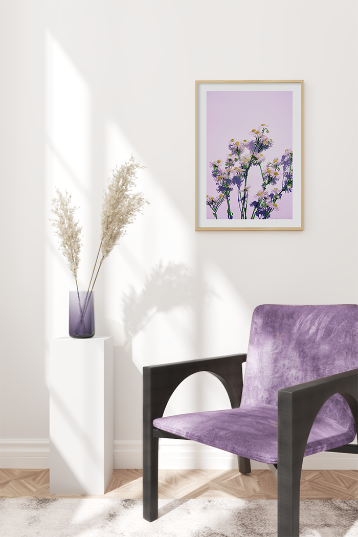 Purple Daisy Poster
