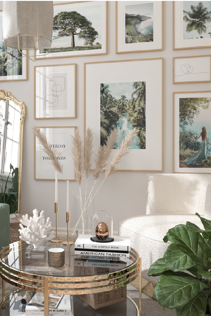 Sea Mountain Nature Poster