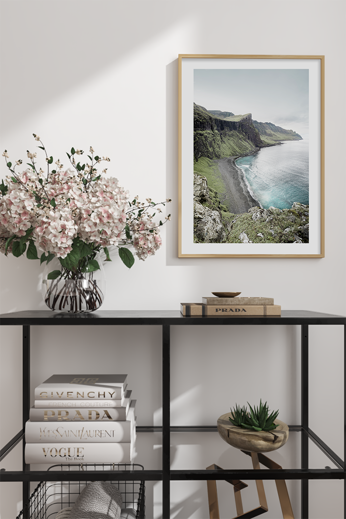 Sea Mountain Nature Poster