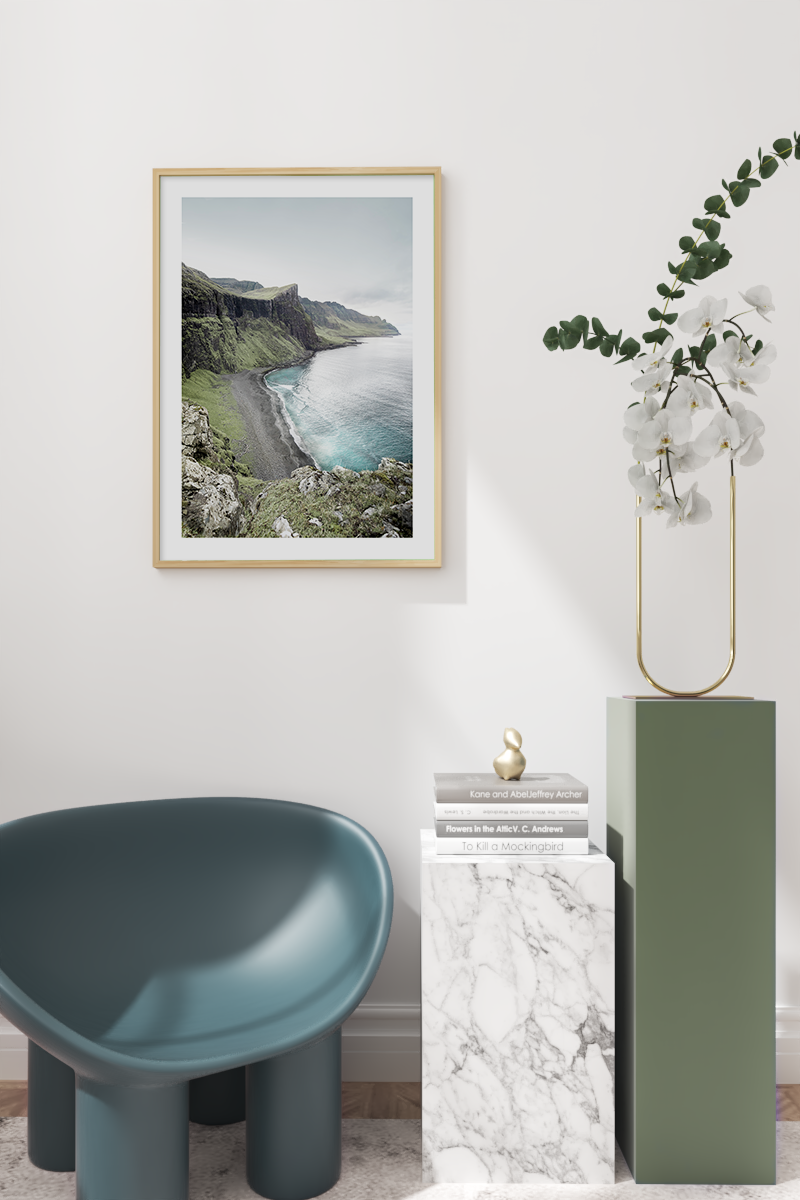 Sea Mountain Nature Poster