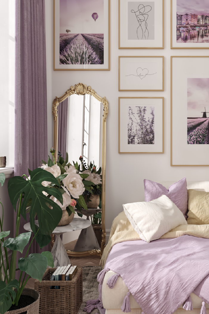 Purple Lavender Field Poster