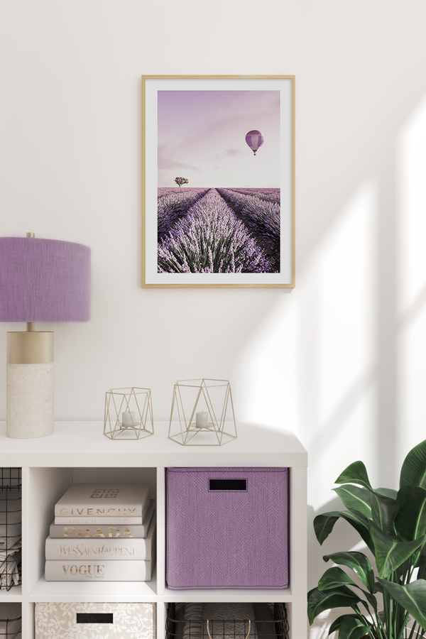 Purple Lavender Field Poster