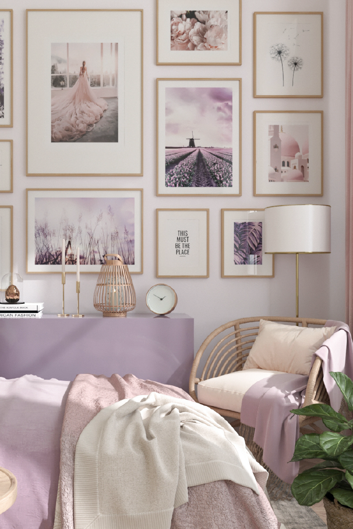 Purple Windmill Lavender Poster