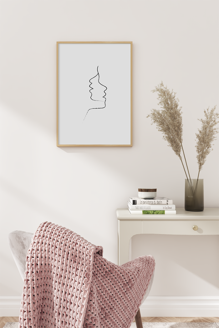 Interweave Face Line Poster