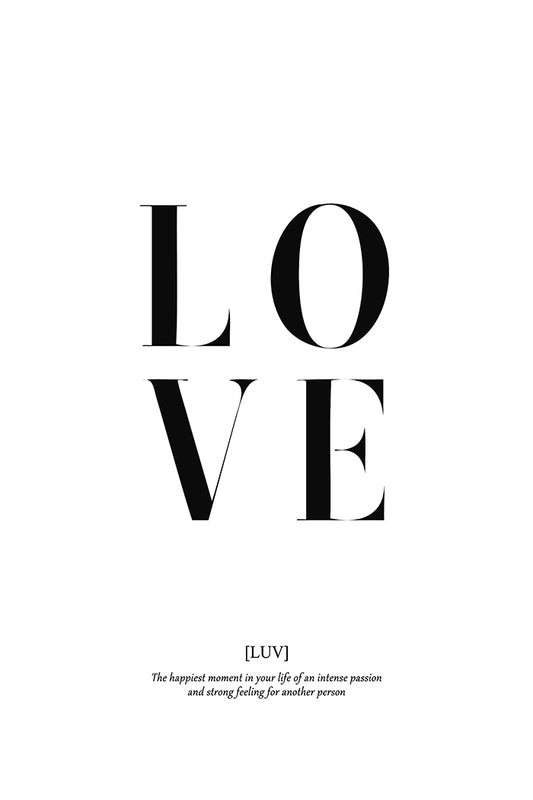 Definition of Love Art Print