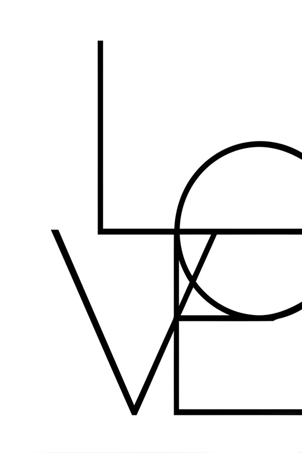 Love Text Art Print