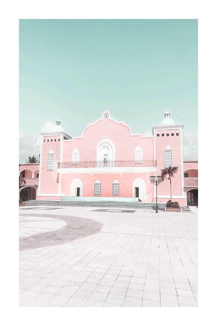 Pink Isabel Manor Poster