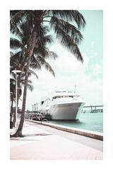 Yacht in the Coast Poster