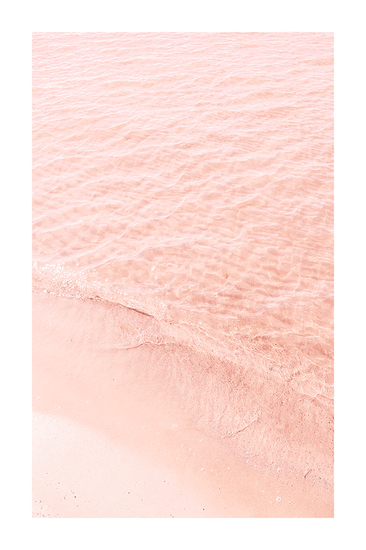 Pinky Orange Seawave Poster